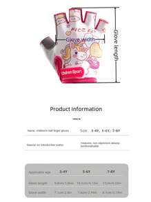 1 paire de gants demi-doigts pour enfants, gants de protection demi-doigts pour le sport extérieur, le cyclisme, la trottinette, le patinage à roulettes, antidérapants, avec support de poignet respirant