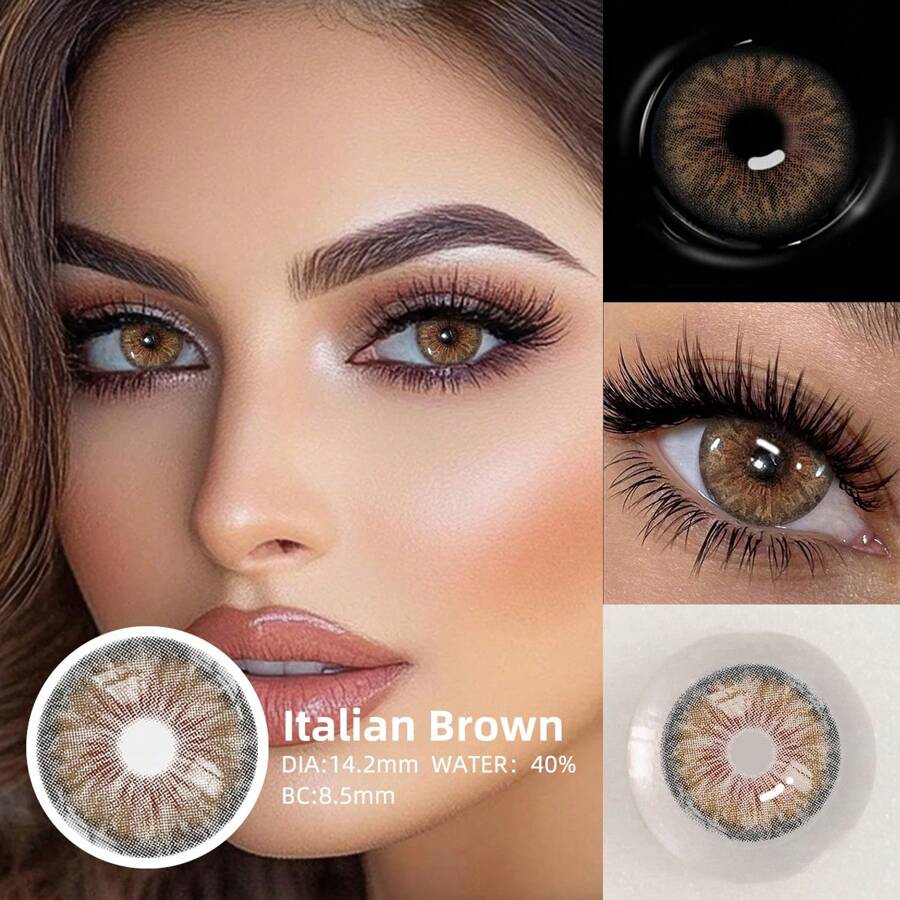 1 Pair Disposable Small Diameter Lens, Contact Lenses For Daily Makeup, Events, Annual Use, Beauty Makeup Lenses Halloween Costume Cosplay