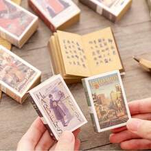 Nostalgic Style Small Notebook, Mini Die Cast Notebook, Tear Portable Retro Memo