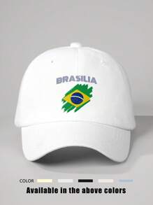 1 件印花巴西五角星 1938 可调节棒球帽，女士户外防晒休闲帽适合春秋旅行海滩度假，男士太阳帽 Y2K 风格青年 - 棒球帽 - 查看 12