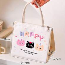 1 件卡哇伊午餐袋可爱午餐盒女士可重复使用午餐袋手提包保鲜袋冷藏手提包野餐工作、夏季户外食物袋、野餐露营袋