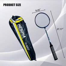 Badminton Racket Set With 2 Rackets, 3 Plastic Shuttlecocks, And 1 Badminton Bag - Perfect For Beginners And Outdoor Games - Black Pair - With 3 Plastic Shuttlecocks - View 3