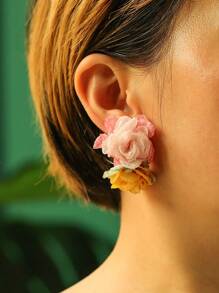 花朵耳钉 情人节、妈妈、母亲、母亲节、礼物 - 彩色 - 查看 2