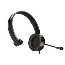 Headphones E06 Memory Foam Zero Pressure Ear Pads 12 Hours Of Wear Without Fatigue Lenovo-Level Call Noise Reduction Anti-Winding And Anti-Stretching Wire Single-Ear Customer Service Headset Black Type-C - Black Type-c - View 2