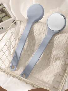 长柄身体乳液涂抹器，带背部刷和海绵垫，适合老年人和女性使用，保湿、防晒，身体乳涂抹刷，沐浴刷，身体乳液涂抹器，沐浴刷，背部按摩刷，沐浴后使用，淋浴后涂抹身体乳液的工具 - 彩色 - 查看 2