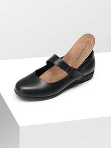 Women's Flats Arch Support Comfortable Casual Ballet Mary Business Office For Women Dressy And Work Ankle Strap Dress Flats Shoes - Black - View 9