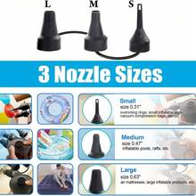 RAF مضخة هواء كهربائية سريعة النفخ والتفريغ لقوارب النفخ والطوافات، ضاغط هواء من البلاستيك الأسود ABS محمول وصغير الحجم