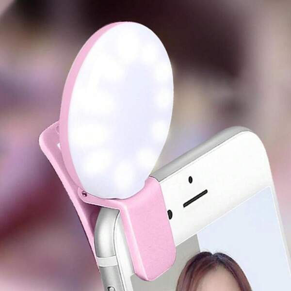Adjustable Brightness Mobile Phone LED Fill Light!Built- In Clip, Ideal For Selfies And Laptop Cameras.Great For Makeup Touch- Ups In Low Light.A Practical Back- To- School Gift.