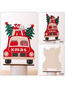 Christmas Wooden Of Table Desk Top -Christmas Desktop Decorations Sign Designed With Santa Claus ,XMAX Car,Christmas Festival Party Decoration For For Xmas Home, Christmas Home Decorations For Home Office Party Indoor Outdoor Decor, For Holiday Decor Home Party Supplies,Christmas Decorations ,Room Decor,Christmas