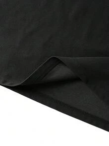 Polo a maniche corte casual da uomo, tinta unita, estiva - nero - Visualizzare 6