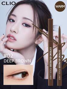 Clio K-Beauty 極致凝膠眼線筆 3mm 凝膠/果凍眼線筆 高顯色 高發色 滑順上妝 長效持妝 霧面 防水 防汗 適合日常妝容 韓系妝容風格 - 02 DEEP BROWN - 查看 1
