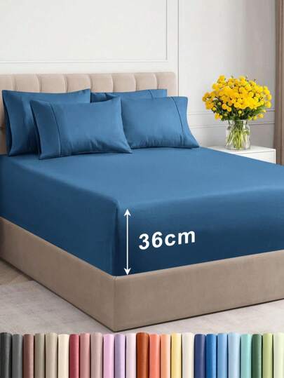 2000TC Egyptian Cotton Fitted Sheet Set - Breathable Bleach-Free,Soft Bed Sheet Set Hotel Quality Bedding Sheets