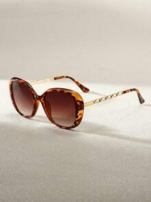 1 Stück modische Oversized Metallketten-Rahmen Frauen Sommer Strand personalisierte Y2K Urlaubs Mode