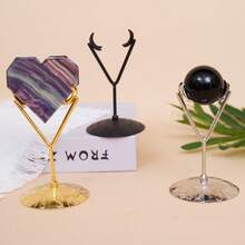 [Beliebte Wahl] 1 Stück Bohemian Kristall Mineral Ausstellungsständer aus Metall, abnehmbar, geeignet für Heim- und Bürodekoration