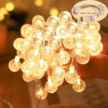 1 قطعة أضواء سلسلة فقاعات LED تعمل ببطارية بطول 1.5م/3م/6م، أضواء ديكور داخلي، ديكور غرفة النوم، ديكور حفلات الزفاف، ديكور عيد الأم وعيد الحب - كرة الفقاعات الشفافة - مشاهدة 15