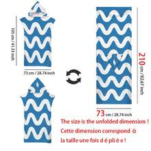 1 件多色条纹连帽斗篷,海洋元素,二合一超柔软超细纤维沙滩毯和带纽扣的连帽沙滩巾,可拆卸用作沙滩毯,超强吸水毛巾,适合旅行、泳池、潜水、冲浪、瑜伽、露营 - 彩色 - 查看 24