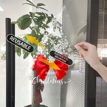 1pc 45cm*60cm Christmas Tree Window Sticker, Christmas Bow & Snowflake Decor Sticker, PVC Static Cling Decal, Suitable For Home, School, Restaurant, Office Holiday Decoration Christmas Decor Christmas Decorations Room Decor Christmas Decoration Home Decor Wall Decor