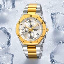 Skmei 2452 Luxury Men Quartz Watch Waterproof 30 Meters Stainless Steel Strap - one-size - View 3