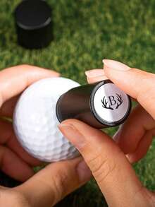 Personalized Golf Ball Stamp With Letter Initials, Birthday Gift, Father's Day Gift, Gift For Golfer, Birthday Gift, Gift For Best Friend, Gift For Boyfriend/Girlfriend, Gift For Her - Black - View 2