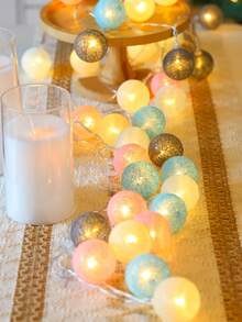 1pc 1.5m/3 Meters 10/20 LED Decorative String Lights, Indoor Bedroom Decor Ball Lights, Room Wall Decor LED String Lights, Baby Tent Decor Lights, Wedding Decor, Birthday Party Decor Lights, Outdoor Camping Tent Decor LED Ball Lights, Suitable For Christmas Tree Decor, Christmas Tabletop Decor Lights - Huang Guang - View 10