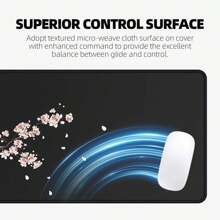 1pc Large Mouse Pad Black Sakura Gaming Mouse Pad, Available In 5 Sizes