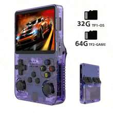 R36S 64G Retro Handheld Console Open-Source Linux System Classic Game Consoles 3.5 Inch IPS Screen Portable Video Player Built In 15000+Game Multi-Color Optional Open-Source Game Handheld Console