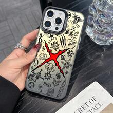 1pc Anime Themed Holographic Gradient Color Phone Case, Compatible With IPhone 16 & 17, Fashionable Creative Phone Cover, Suitable For Halloween