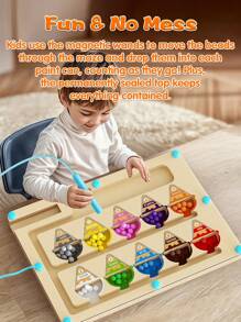 Magnetic Color And Number Maze, Wooden Color Classification Maze, Wooden Color Matching Learning Counting Puzzle Board, Montessori Counting Matching Games Color Sorting Board, Montessori Fine Motor Skills Toys For Kids Ages 3+Halloween, Magnetic Toys, Magnetic Game, Kids, Magnetic Stones Game, Montessori Learning, Number Blocks, Magnetic Toys Magnetic, Toddler,Montessori Toys,Toys,Kids Toys