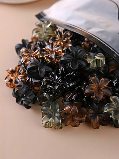 15/20/30pcs Versatile Leopard Print Daisy Flower Small Hair Clips, Women Bangs Clips, Mini Hair Claws, Simple Vintage Hair Clips Hair Accessories Fashion Claw Clips Ladies Hair Clamps Casual Hair Jaw Clip Flower Clips For Hair Autumn Accessories Fall Winter For Vacation Outfits Woman Summer
