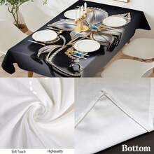 Bộ 4/6/5/7 tấm bọc ghế và khăn trải bàn họa tiết hoa đá quý bạc cao cấp, 4 tấm (4 tấm bọc ghế), 6 tấm (6 tấm bọc ghế), 5 tấm (1 khăn trải bàn + 4 tấm bọc ghế), 7 tấm (1 khăn trải bàn + 6 tấm bọc ghế), Trang trí bàn ăn hình chữ nhật và ghế, Thanh lịch và có thể tháo rời, Thích hợp cho gia đình, nhà hàng, khách sạn - Nhiều màu - Xem 8