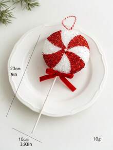 1pc/6pcs Red & White Plush Candy Cane, Christmas Tree Decoration Hanging Ornament, Photography Prop, Suitable For Indoor/Outdoor Christmas, Bar, Party Decor - Multicolor - View 16