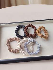 12 chiếc dây buộc tóc bằng lụa satin đen, mềm mại và thời trang, dùng để buộc tóc đuôi ngựa, dây chun buộc tóc, phụ kiện tóc, phụ kiện đội đầu, đồ tập thể dục, thể thao, chạy bộ. - màu đen - Xem 8