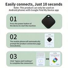 RSH 4 Stück Smart Tags für Android-System, kompatibel mit der Android Find My Device App, geeignet für die meisten Android-Handy (Systemanforderung 9 und höher), Anti-Verlust-Gerät, präziser Positionierungs-Smart-Tracker, austauschbare Batterie und Datenschutz, geeignet für Schlüssel, Rucksäcke, Geldbörsen, Haustiere und Gepäck. Feiertagsgeschenke, Weihnachten, Halloween, usw. - Schwarz - Übersicht 12