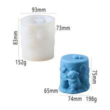 قالب سيليكون أسطواني ثلاثي الأبعاد بشكل سنجاب جميل، قالب مواد صناعية بتصميم غير متماثل بموضوع حيوان، مستخدم لصناعة شموع العطور، الصابون، الشمع، الراتنج، الحلوى المزينة - مناسب جدًا لديكور المنزل، المدفأة، الغرفة، غرفة المعيشة، الديكور المركزي، المكتب، عيد الفصح، الحب، عيد الحب، هدايا عيد الميلاد