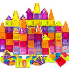 Bloques de construcción magnéticos de tamaño mini, juego de construcción magnética de 60/100/130 piezas, bloques magnéticos, juguetes de apilamiento 3D STEM, juguetes con imanes y juguetes de construcción con imanes para niños y niñas de 3+ años - Multicolor - Ver 10
