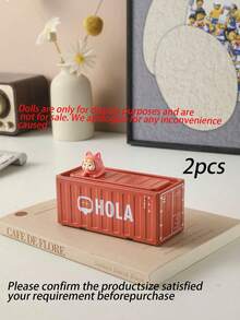 1pc Mini Metal Container Storage Box, Vintage Industrial Style Iron Tin Model Desktop Decor, Prop For Photoshoot, Desktop Office Supply Storage, Small Item Organizer, Great For Mother's Day, Father's Day, Thanksgiving, Christmas, New Year Gift - Multicolor - View 22