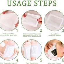 100片/包 传统北京艾灸足贴，天然深层清洁草本足贴，日常护理贴，成人足部护理膏，含生姜、竹炭、薰衣草及草本成分 - 白色 - 查看 3