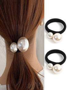10 pezzi Elastici per capelli neri con cristalli per donne, ad alta elasticità, non dannosi, alla moda, adatti per qualsiasi look, fermacode per coda di cavallo, accessori per capelli semplici e versatili per uso quotidiano, elastici per capelli, corde per capelli, bobine per capelli