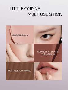 Little Ondine 4g/0.14oz Multi-Purpose Makeup Stick E02, Lightweight & Hydrating, Brightening & Natural, Long-Lasting, Easy To Apply, Portable, Can Be Used As Blush, Eyeshadow, Lipstick To Create A Fresh Makeup Look