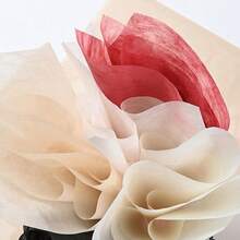QY 20 Sheets Korean Of Cotton Wrapping Flower Paper NonWoven Floral Wrapping Paper Waterproof Pleated Withdrawable Flower Bouquet Lining Paper Flower Shop Supplies Floral Gift Packaging Paper Black  1439 - 黑色 - 查看 3