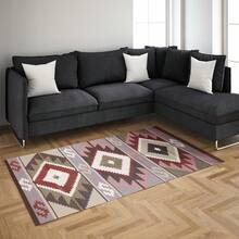 Alfombra grande para sala de estar con patrones tradicionales, lavable, alfombras de área modernas para dormitorio y sala de estar - Marrón - Ver 7
