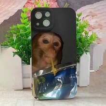Funda de Teléfono con Patrón de Mono, Cubierta Protectora de Teléfono Linda, Accesorio de Teléfono Compatible con la Serie Protector de Pantalla - Multicolor - Ver 4