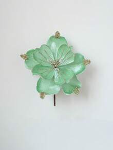 1pc Christmas Poinsettia Glitter Faux Flowers Elegant Christmas Artificial Flowers For Xmas Wreath Floral Decorations Luxury Xmas Tree Topper Christmas Tree Ornaments Holiday Home Party Decorations Home Decor Christmas Decorations Room Decor Winter