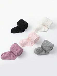 1件装 新生女童白色针织连裤袜 春/秋/夏 儿童幼儿打底裤 袜子 女婴连裤袜