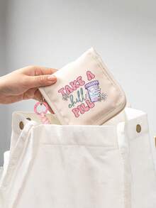 Tragbare Pillen Tasche mit Pillen Muster, kompakte Pillen Box und Erste-Hilfe-Set, praktisch für Reisen, geeignet für tägliche/Outdoor/Reise Medikamente, essentielles medizinisches Zubehör für gesundheitsbewusste und häufig reisende Personen, multifunktionale Stoff Pillen Tasche, tragbares medizinisches Erste-Hilfe-Set, Outdoor Reise Pillen Tasche, Wohnheim Erste-Hilfe Medizin Aufbewahrungstasche (mehrere Farben erhältlich) - Verschiedenfarbig - Übersicht 2