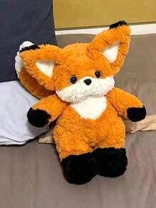 Good Night, Little Fox, Cute Fox Plush Doll And Sleep Doll - Cartoon Style Doll, Fluffy Polyester Fiber, Perfect For Birthday, Christmas, Thanksgiving Gifts, Room & Sofa Decor, Plush Doll, Plush, Birthday Gift, Stitch, Adorable Doll, Doll, Plush. - Multicolor - View 11