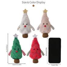 1pc Christmas Decoration Creative Christmas Tree Shaped Figurine Ornament 3D Mini Desktop Christmas Tree - Multicolor - View 10