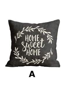 1件/4件套枕套，秋季主题枕套，靠垫套，床上用品，枕套，单面印花枕套，现代沙发抱枕套，适合秋季装饰，灰色枕套，面料柔软舒适，透气抗起球，枕套可拆卸 - 肌理灰色 - 查看 20