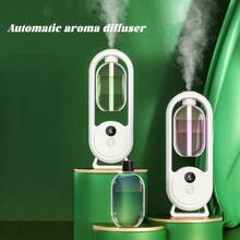 Rechargeable Aromatic Diffuser 5 Modes Essential Oil Diffuser Machine Homemade Air Freshener Diffuser For Home Car Room Fragrance Wall-Mounted Oil Aromatherapy Machine Air Purifying Automatic Diffuser Toilet Deodorization Fragrance Humidifier Colorful Night