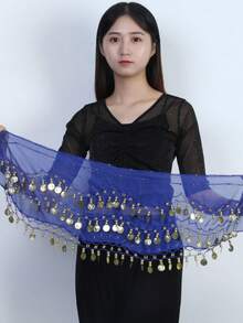 1 件女士波西米亚风格肚皮舞腰链，雪纺腰链腰带腰饰，适合舞蹈表演秋季、秋季、万圣节 - 彩色 - 查看 12